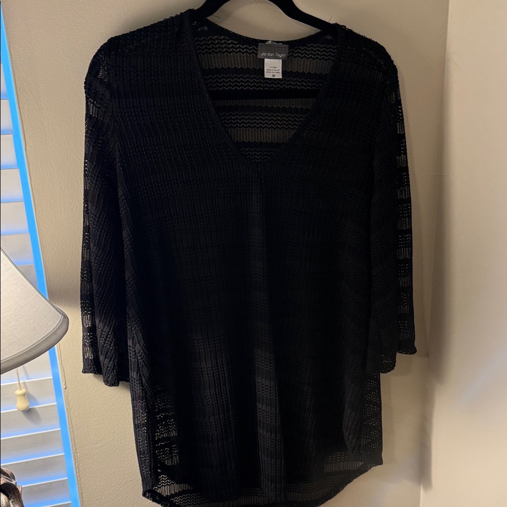 Jordan Taylor Black Sheer Top